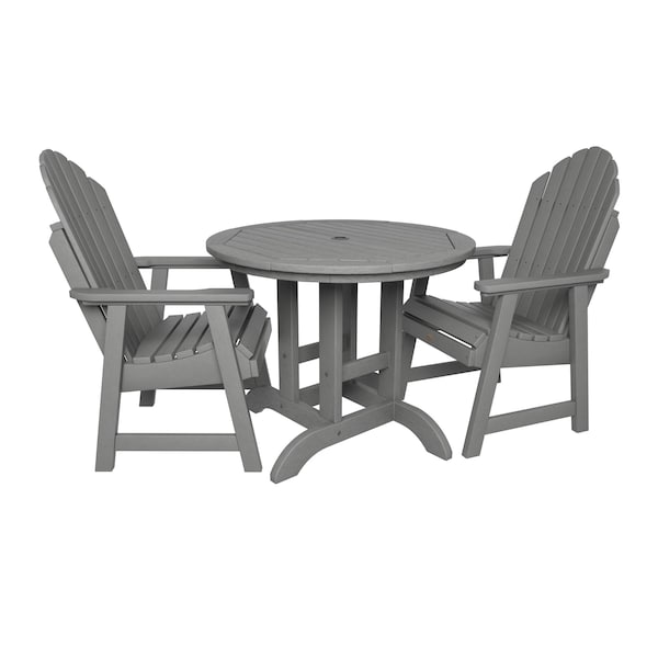 Highwood Usa Hamilton 3pc Round Outdoor Patio Furniture Dining Set AD-DNA36-CGE - main